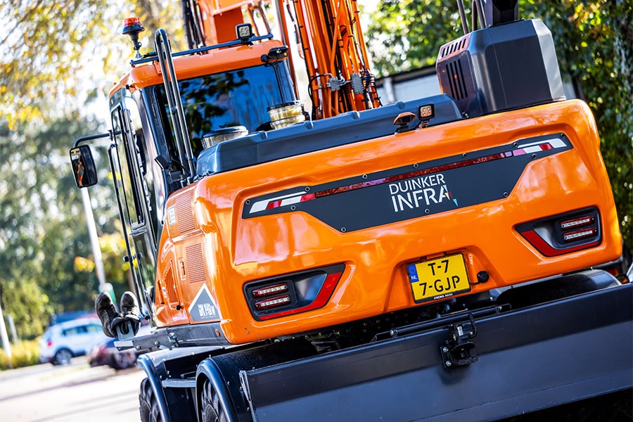 Graafmachine op locatie